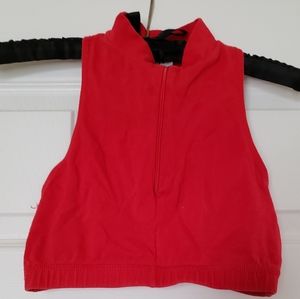 Cropped sleeveless sport racerback workout top